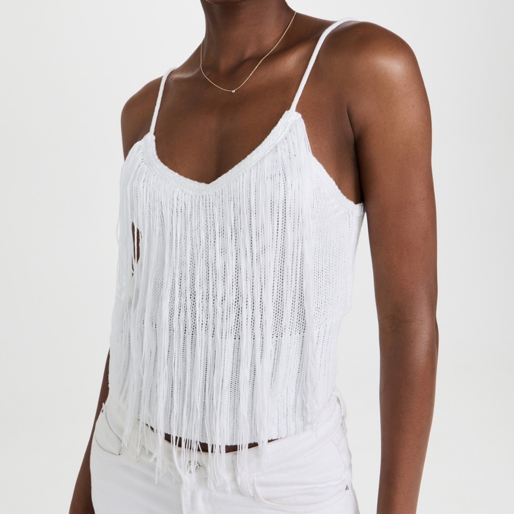 525 Fringe Tank in Bleach White